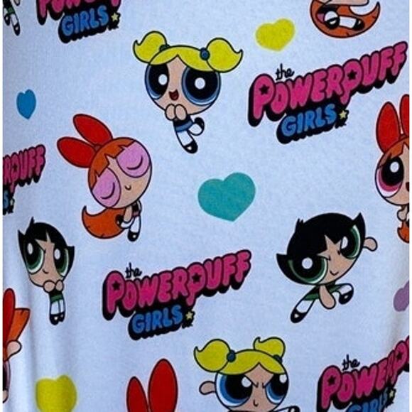 PowerPuff Girls White One Piece Swimsuit SMALL High Cut Cartoon Network Rare - Picture 2 of 6